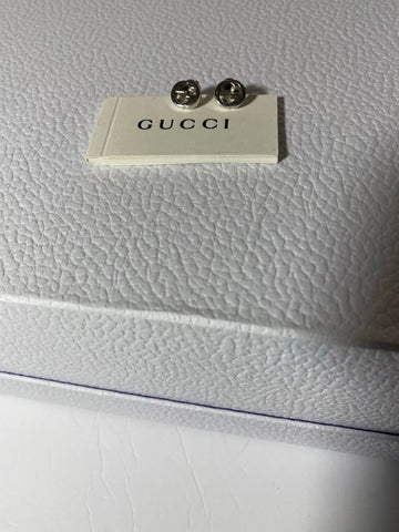 Gucci Silver interlocking G earrings