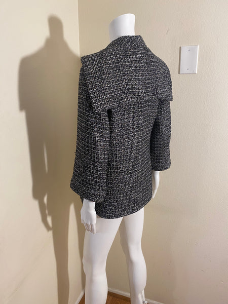 Chanel Tweed Cc Logo Button Jacket Blazer Fr 38 US 6