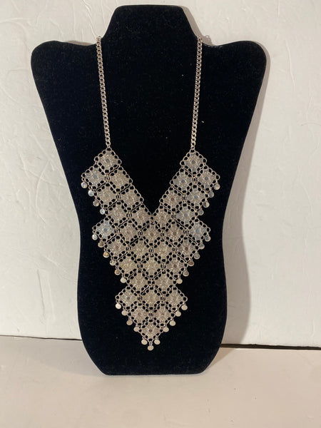 Unsigned Silver Plated Necklace