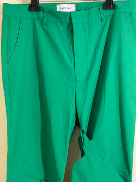 AMBUSH Men’s Pocket Strap Green Pants Size 3 IT 52