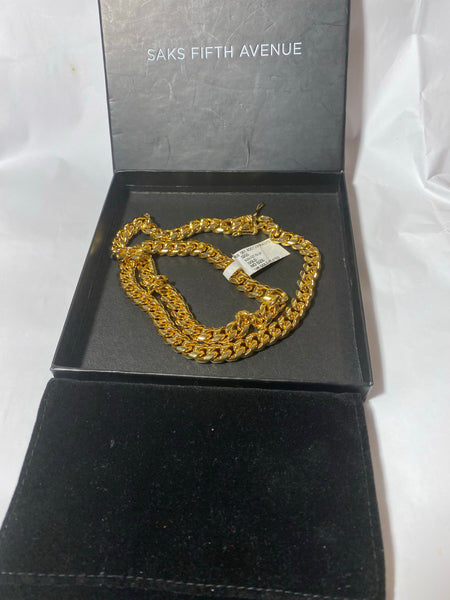 Anthony Jacobs 18K Gold Plated Stainless Steel Necklace