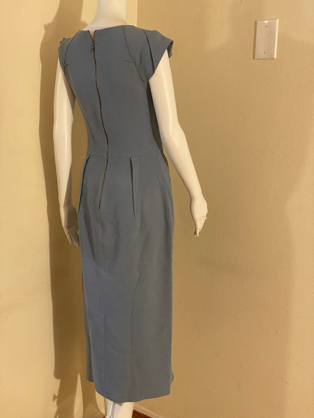 Roland Mouret Blue Embellished Neck Dress US : 8