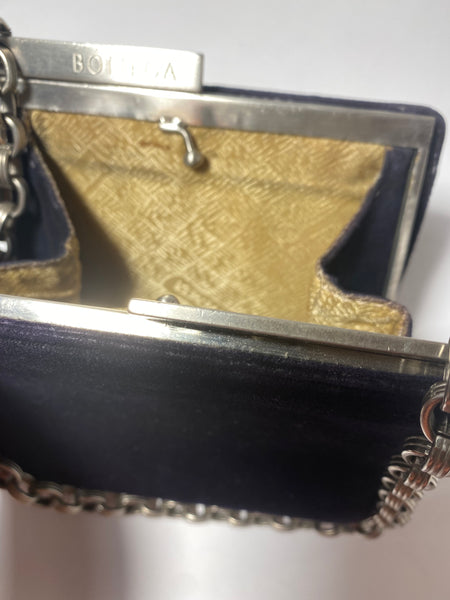 Vintage Bottega Veneta suede mini handbag