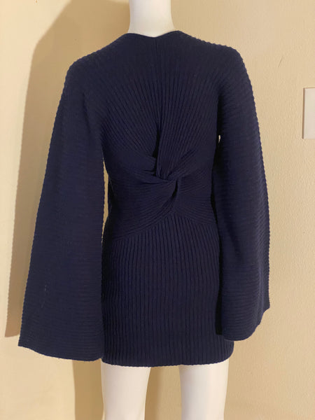 Chanel Dark Blue Long Sleeves Sweater Sz: 34