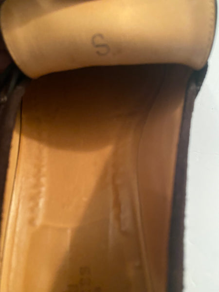 Hermes Men's Paris Loafers Suede in Brown Size 43 US 10