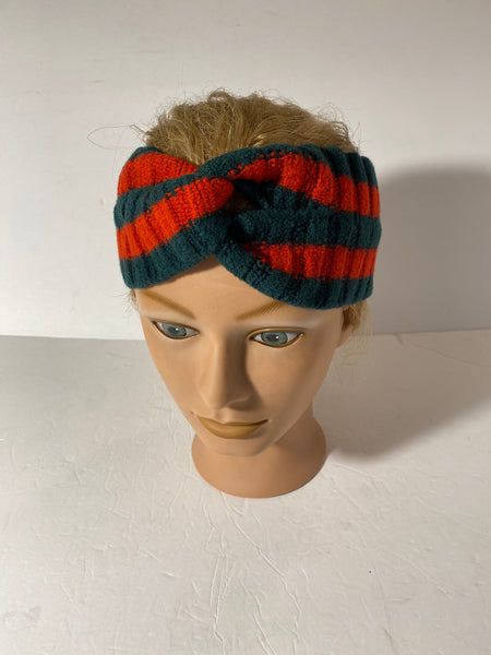 GUCCI Wool Web Headband Green Red Size M