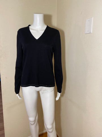 Salvatore Ferragamo V Neck Sweater In Black Sizes  : M