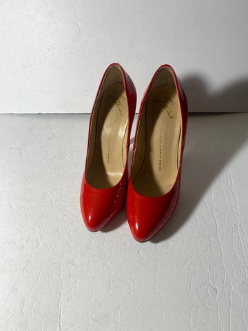 Guiseppe Zanotti - Red Leather Textured Pumps Sz40/9