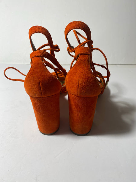 Aquazzura Suede T-Strap Sandals Size: 39 US 9