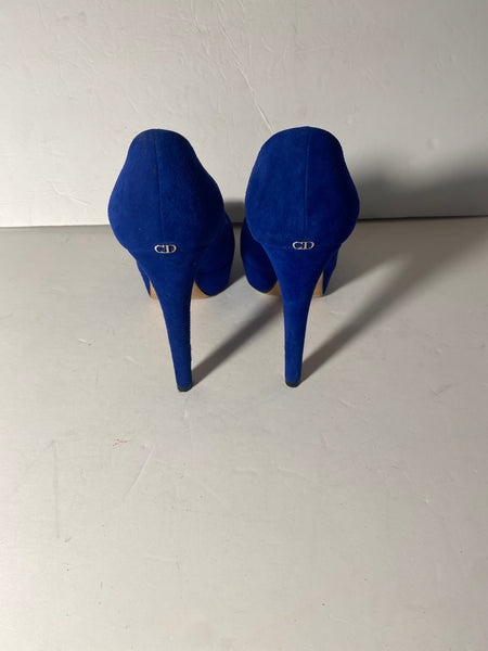 Christian Dior Blue Suede Pumps Sz: 39.5/ 9