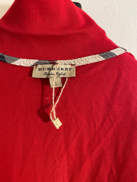 Burberry Men’s Red Polo Shirt Sz L