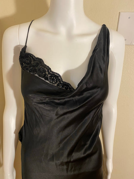 Altuzarra Women's Black Silk Slip Dress Size:38