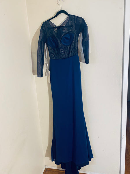 Cinderella Divine Long Sleeve Glitter Gown Sz: 6