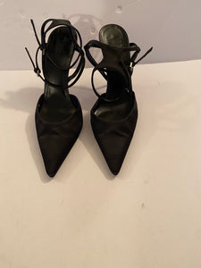 Gucci Black Satin Pumps