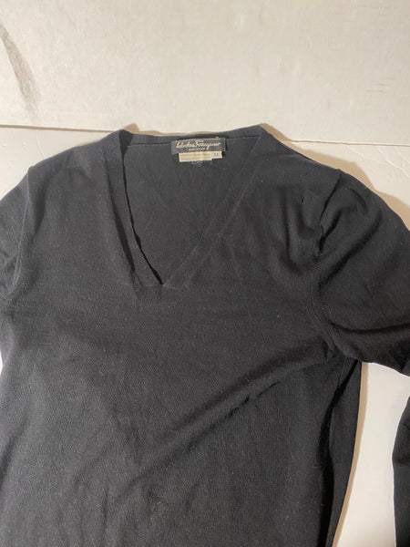 Salvatore Ferragamo V Neck Sweater In Black Sizes  : M