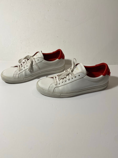 GIVENCHY White & Red Sneakers Size: 44 US 11