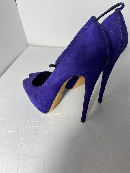 Giuseppe Zanotti Purple Suede Pumps Sz 39.5