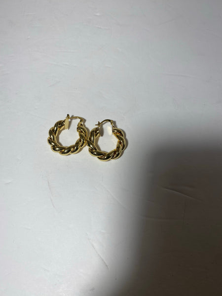 Twisted Gold-Tone Hoops