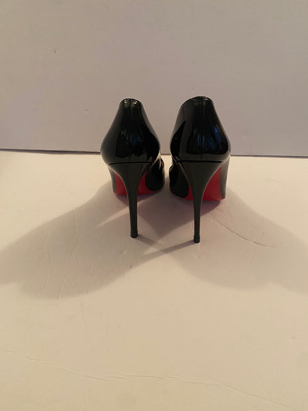 Christian Louboutin So Kate Patent Pointed-Toe Red Sole Pump Size 37