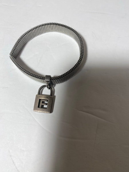 Tiffany & Co. Letter F Padlock Charm Bracelet