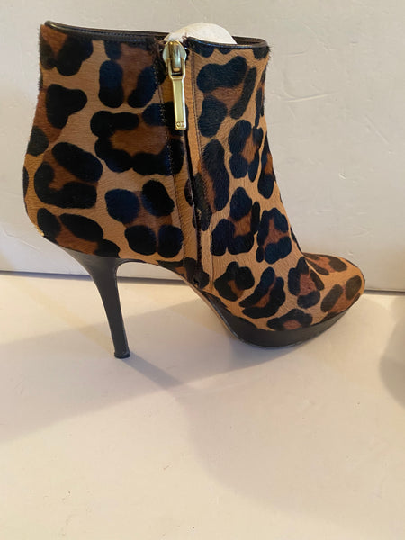 Christian Dior Leopard-Print Platform Ankle Boots Sz:39/9