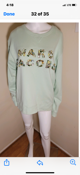 Marc Jacobs Embroidered-Logo Sweatshirt Sz M