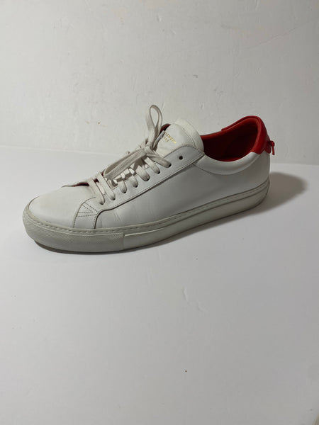 GIVENCHY White & Red Sneakers Size: 44 US 11