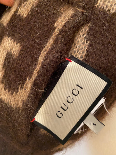 GUCCI Tan and Brown Sweater